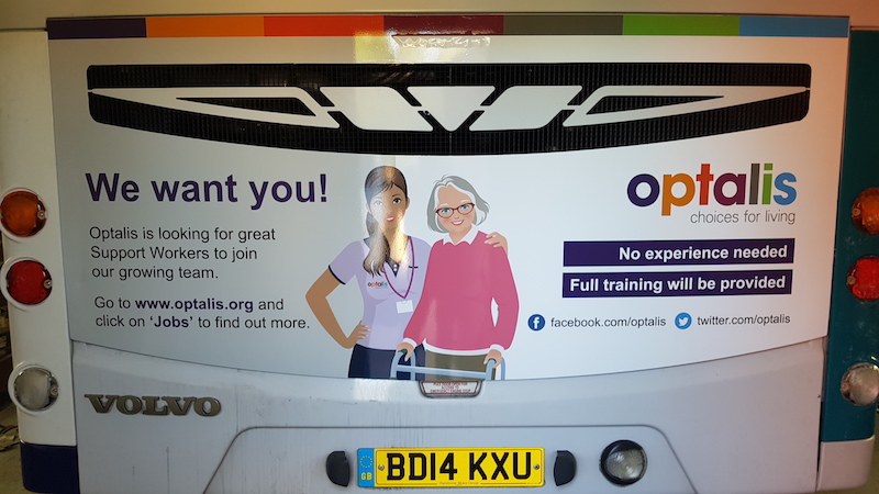 local bus advertising for optalis